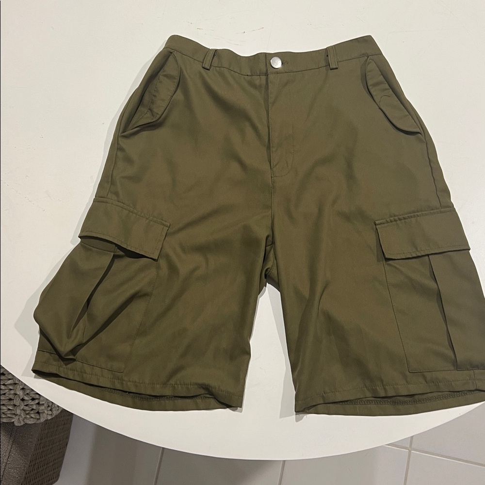 Olive Cargo Shorts